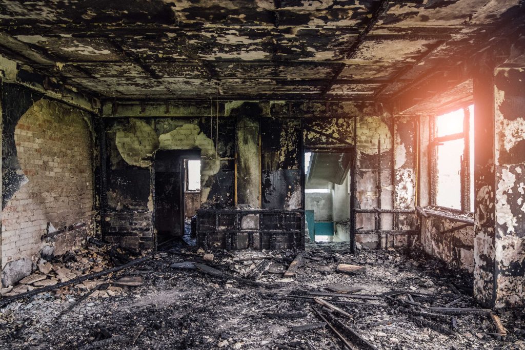 A room is completely destroyed by a fire in a Springfield home.